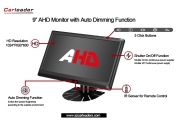9 ’’ AHD Monitor with Auto Dimming Function