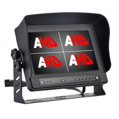 7 inch Waterproof Quad AHD Vehicle Monitor With 4 Video Inputs