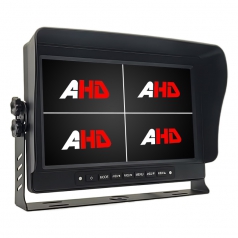 10.1 Inch Waterproof Quad View AHD Vehicle Monitot with 4 Video Inputs