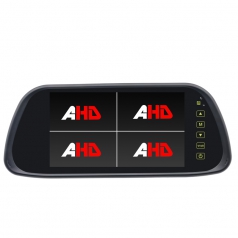 7 Inch Quad AHD Rearview Mirror Monitor Support 2 in 1 Installation Way